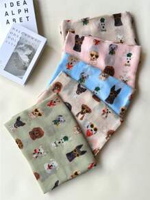 1pc Cute & Funny Dog Wearing Sunglasses Design Lightweight Versatile Fashion Scarf, Suitable For Spring/Summer Travel, Beach, Selfie, Women - Multicolor - View 1