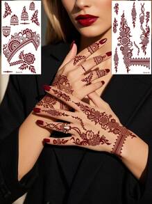 4PCS Disposable Temporary Tattoo Stickers Fake Tattoo For Women Hand Tattoo Diy Body Art Decals