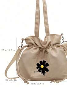 Fashion Floral Print Large Capacity Crossbody Bag For Women