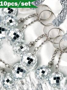 2/5/10 peças Mini Chaveiro Bola de Discoteca Brilhante, Chaveiro, Anel, Bolsa, Mochila, Enfeite, Pendente de Telefone, Presente para Mulheres, Presente de Casamento, Presente de Festa