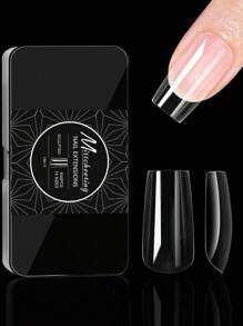 250/500/600pcs Soft Gel Tip Box Natural Or Sculpted Ballet/Coffin/Almond/Square Fake Nails Front Ultra-Thin End Thickened Hard Full Cover Nail Tips Premium Quality Press On Nails Nail Supplies