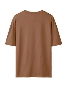 2pcs Set Summer Fashion MILANO Letter Print Women Casual Round Neck T-Shirt & Shorts, Versatile Combo - Khaki+Black - View 3