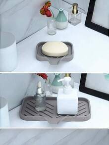 2 Stück Spülschwamm Seifenhalter mit Abtropfschale, Abtropfschale für Seife, hält den Platz trocken, einfach zu reinigende Seifenbehälter, geeignet für Küche, Badezimmer, Behälter