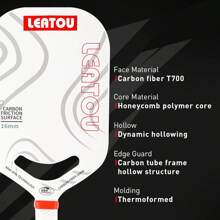 LEATOU T700 Carbon Fiber Pickleball Paddle Edgeless 16MM Power Honeycomb Core Thermoformed Pickleball Racket