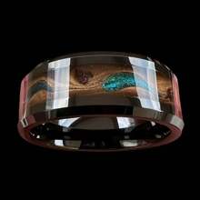 1 Men's 8mm Black Stainless Steel Ring With Flowing Sand Design Style, Suitable For Gifting, Gatherings, Holiday Celebrations, Christmas, Carnival, Father's Day