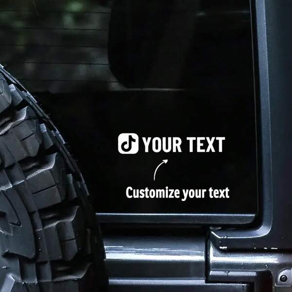 Personalized Name Car Stickers, For Social Software, For Windows, Doors, Motorcycles And Bicycles - Eye-Catching