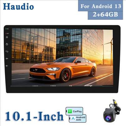 Haudio 10.1 Inch High-Definition 1080P Touch Screen Car Radio Stereo 2 Din Car MP5 Player Supports USB/AUX/FM/Rearview Mirror Link Function+Rearview Camera