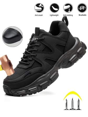 UMBURLLY 女鞋钢头凯夫拉防刺穿防砸轻便柔软工厂建筑工作鞋