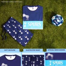 Tottenham Hotspur F.C. Pyjama Set Short PJ Lounge Sleepwear Breathable Nightwear Spurs Football Gift - Blue - View 5