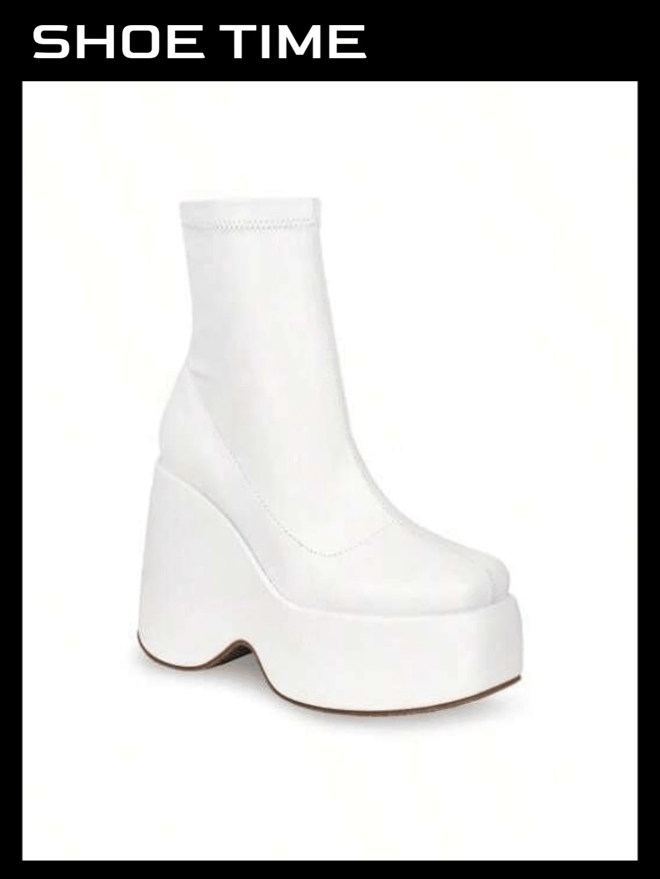 Square Toe Platform Wedge Bootie Mercy-01 By Liliana - White - View 1