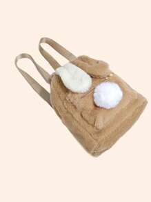 Personalizowany plecak z uszami króliczka, haftowane imię, słodka pluszowa torba na ramię, plecak o dużej pojemności dla nastolatków, prezent na powrót do szkoły, kreatywny dla chłopców i dziewcząt, walentynki, wielofunkcyjny, ozdobny, list, stylowy, miękki, nowoczesny, kolorowy, kawaii, uroczy, słodki, swobodny, niestandardowy, spersonalizowany, wyjątkowy, dostosowany, prezenty dla dziecka, idealne prezenty dla niego, idealne prezenty dla niej, syn, córka