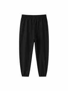 Balabala Pantalones de verano de secado rápido para niños, transpirables y ligeros - Negro - Ver 5