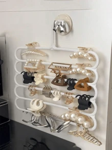 10pcs Multifunctional 5-Tier Plastic Scarf Holder Organizer Rack, Non-Slip Scarf And Tie Display Stand Decorations Decor Festival Decor Room Decor Home Decor Decor Bedroom Decor,Mother's Day,Gift For My Mother,Suitable For Laundry