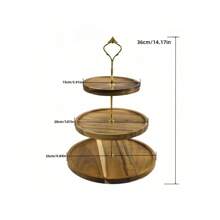 2/3-Tier Cupcake Stand With Serving Tray And Metal Rod,Dessert Cake Stand, Tiered Serving Cake Stand, Wedding Event Party Display Tower Plate ,Cookie Tray Rack ,Candy Buffet Set Up ,Fruit Plate For Tea Party,Suitable For Birthdays, Weddings, Gatherings, And Parties