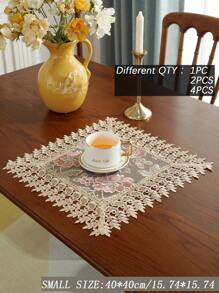 1 件 100% 涤纶桌旗，优雅刺绣，蕾丝花边，厨房餐桌装饰，餐垫，野餐垫，礼品，梳妆台电视柜防尘罩，家居装饰，家庭聚会，节日装饰，室内外，房间装饰，花园派对，婚礼装饰，多种尺寸可选 - 彩色 - 查看 8