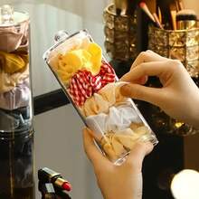 1pc Transparent Acrylic Hair Tie Storage Box - Dust-Proof & Lightweight - Countertop Organizer For Tidy & Clean Look - Large Capacity Jewelry & Hair Tie Display Case - Convenient For Taking And Placing