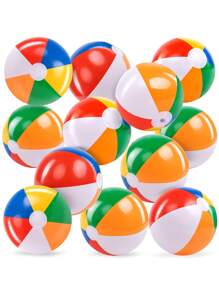2 piezas/1 pieza Pelota de playa arcoíris (aprox. 30 cm) Juegos de agua de verano, suministros para fiesta de cumpleaños/ Pelota de playa inflable, decoración y accesorios para fiesta con tema tropical hawaiano, colores arcoíris clásicos