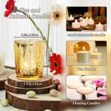 [4/6/12pcs Optional] Wish Lantern Aromatic Candle Set | Golden, Silver, Blue Upgrade Cups Candle Holders | Lead-Free Thick Glass | Holiday/Wedding/Birthday/Christmas Decor | Ins Style Home Ambience Lights