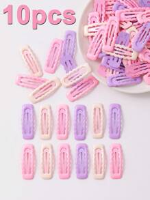 100 piezas/50 piezas/20 piezas/10 piezas/4 piezas Pinzas para el cabello de metal con diseño de niña adorable, estilo clásico de color dopamina, apropiadas para uso diario, decoración de estilo Ins, regalos festivos, colores aleatorios para las 4 estaciones