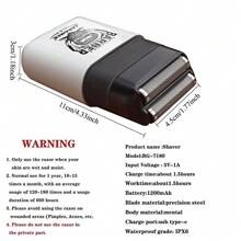 LARGNER LARGNER Electric Foil And Bald Shavers 2 In 1 Double Shaver For Men Reciprocating Razor Blade And Popup Beard Trimmer With Rechargeable 2 Head Adjustable Speeds Men's Beard Shaver For Hair Cutting,Give Your Boyfriend