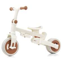 MERAX 7 In 1 Baby Tricycle, Foldable Toddler Tricycle With Removable And Adjustable Parent Handle, Toddler Push Bike With Removable Pedal, Canopy, And Guardrail, Tricycle For 12-72 Months, Ivory And Brown - Ivory - View 9