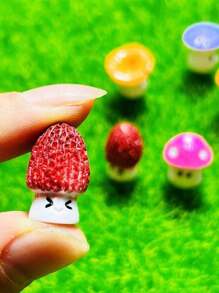 50 件微型树脂卡通风格野生蘑菇雕像，适用于创意微景观装饰、苔藓和绿色植物 DIY 户外花园装饰、学校用品、返校 - 彩色 - 查看 2