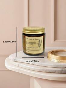 1pc Brown Bottle Retro Glass Smokeless Scented Candle, Long Time, Natural Plant Wax, For Gift, Wedding Decoration, Friend Gift, Home Decoration