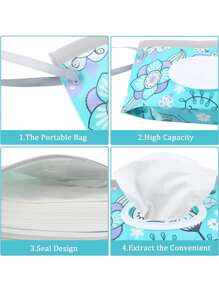 2pcs Wipes Containers, Reusable Portable Wet Wipe Pouch,Portable Flip Cover Snap-Strap Self-Sealing Paper Towel Masks Storage Dispenser Bag Clutch Bag,Travel Wet Wipe Holder, Makeup Bag Make Up Accessories Travel Essentials Travel Organizer For Beach Summer Vacation