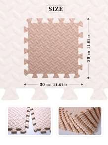 8/16/18 buc. Covoraș de puzzle din spumă colorată solidă Covoraș de joc din spumă, covorașe pătrate din spumă EVA moale și sigure pentru podea