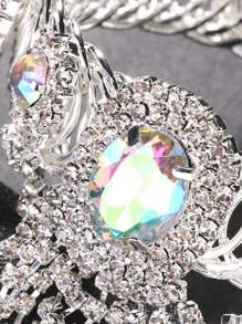 1pc Silver Personalized Fashion Multi-Layer Tassel Rhinestone Arm Bracelet Chain, Body Jewelry For Party