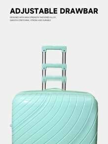 PP Material Travel Luggage 24 Inch Quiet Spinner Suitcase 20 Inch Carry-On 14 Inch Vanity Case High Capacity Password Lock Trolley Holiday Vacation Travel Accessories Summer Travel Essentials Graduation Bag For School School Accessories School Stuff - Black - View 5