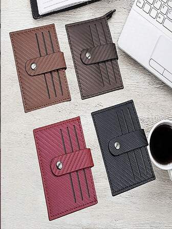 1pc 碳纤维薄卡包 时尚商务多卡位卡包 中性卡包零钱包 时尚卡包 适合日常出门收纳零钱