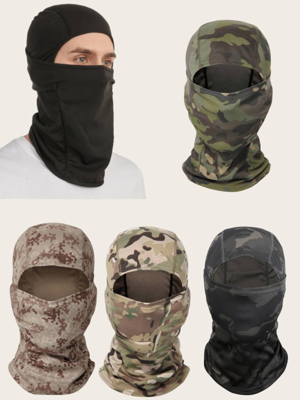 Ski Mask Balaclava Full Face Mask Bucket Hat Camo Balaclava Hunting Face Cover Windproof Breathable Shiesty Mask
