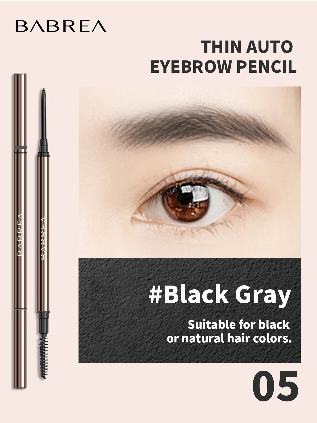 babrea Lápiz delineador de cejas muy delgado BABREA 90 mg