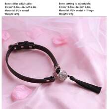 Bondage Collar, Adjustable Tasseled Collar With Bell Couples Intimate Toy Date Night Game