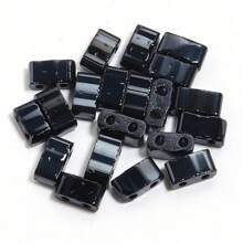 20 hạt Tila vuông/gói, hạt gạch thủy tinh lỗ đôi để làm đồ trang sức, vòng tay, vòng cổ DIY, phụ kiện đa năng - Nhiều màu - Xem 11