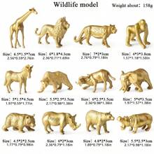 12PCS Mini Wildlife Poultry Animal Model Set, Jungle Animal Farm Playset, Tiger, Lion, Elephant, Giraffe Educational Toys Traveling Birthday Gift Christmas Halloween New Year Gift, Gift For Friends!
