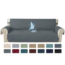 Ystyle Housse de canapé imperméable  1/2/3/4 places, housse de fauteuil pour animal de compagnie, chat, chien, protection de canapé antidérapante, housse de canapé universelle lavable, housses de canapé avec accoudoirs - Gris foncé - Voir 9