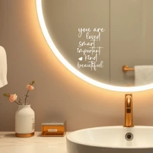 1pc You Are Loved Mirror Decal – Inspirational Self-Love Vinyl Sticker, Positive Affirmation Wall Art For Bedroom, Bathroom, Vanity, Removable Waterproof Motivational Quote Decor Bedroom Decor Stickers Home Decor Living Room Wall Paper Wall Stickers Party Decorations Living Room Decor Office Decor Home Decor Items Personalised Stickers Mirror Wall Wall Decor Wall Mirror Mirror For Room Bathroom Decor
