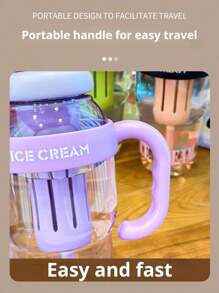 1pc Summer Car Insulated Cup, Large Capacity, Heat Resistant, Separate Drinking Cup - Multicolor - View 10