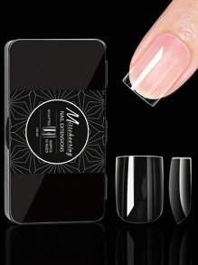 250/500/600pcs Soft Gel Tip Box Natural Or Sculpted Ballet/Coffin/Almond/Square Fake Nails Front Ultra-Thin End Thickened Hard Full Cover Nail Tips Premium Quality Press On Nails Nail Supplies