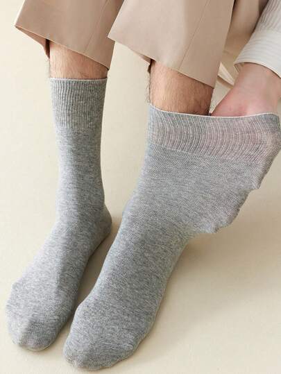 5 Paar/Set Herren Große Größen dünne Knöchelsocken für Frühling und Sommer, feuchtigkeitsableitend, atmungsaktiv, klassische Farben, geeignet für Büro und Alltag, Herbst