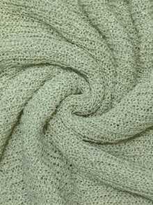 Women's Vacation Knit Loose Poncho Sweater - Green - View 4