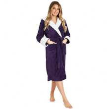 City Comfort Dressing Gown Fluffy Bath Robes Gift - Purple - View 1