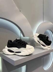 Zapatillas de elevación casual para exteriores con suela gruesa, transpirables y ligeras, de estilo elegante y moderno para hombres