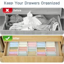 1/3/6 件装袜子内衣抽屉收纳盒，无纺布可折叠橱柜衣柜收纳盒，适用于衣服、袜子、内衣、领带、皮带、卧室