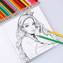 1pc Model Clothing Series Coloring Book, Perfect For Relaxation & Mindfulness Emotion Release,Ideal Gift For Christmas Holiday Birthday Back To School Party Graffiti Painting Drawing Art Book,Exercise Practical Ability, Send Students, Friend, Couple, Family Creative Gifts!,Mother's Day,Mom's Gift
