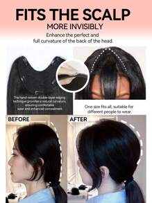 Clip In Hair Extensions Straight V-Shaped Hair Extension One Piece Hair Extensions With 5 Clips For Women Daily Use 16 Inch - S613 - View 8