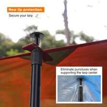 2PCS Telescopic Tent Poles Aluminum Erection Pole 4 Section Design For Hammock Awnings Canopy, 235cm
