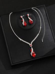 Women's Teardrop Jewelry Set - Necklace Pendant And Earrings, Suitable For Daily Wear And Party Events - Butterfly - View 4